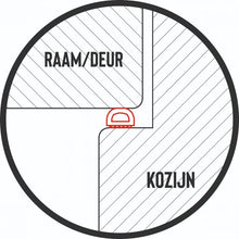 Afbeelding in Gallery-weergave laden, Zelfklevend Tochtband D-Profiel - Wit - 9mm x 6mm x 7,5m - Tochtstrip