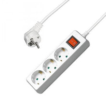 Afbeelding in Gallery-weergave laden, Stekkerdoos 3-voudig met schakelaar zwart of wit