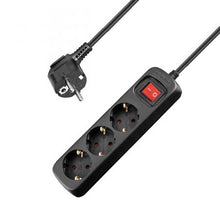 Afbeelding in Gallery-weergave laden, Stekkerdoos 3-voudig met schakelaar zwart of wit